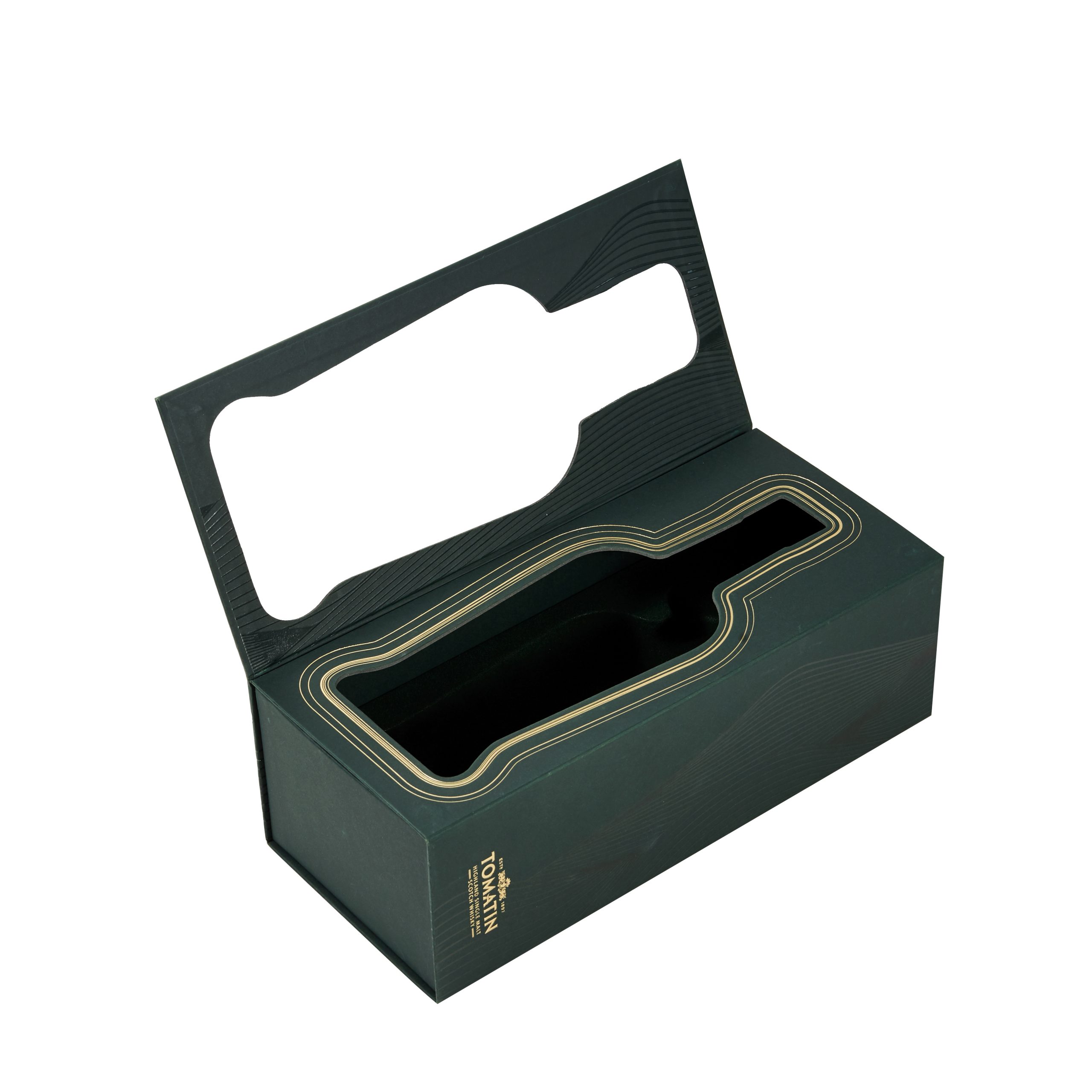 Luxus Hartpapier Whiskybox mit Fenster