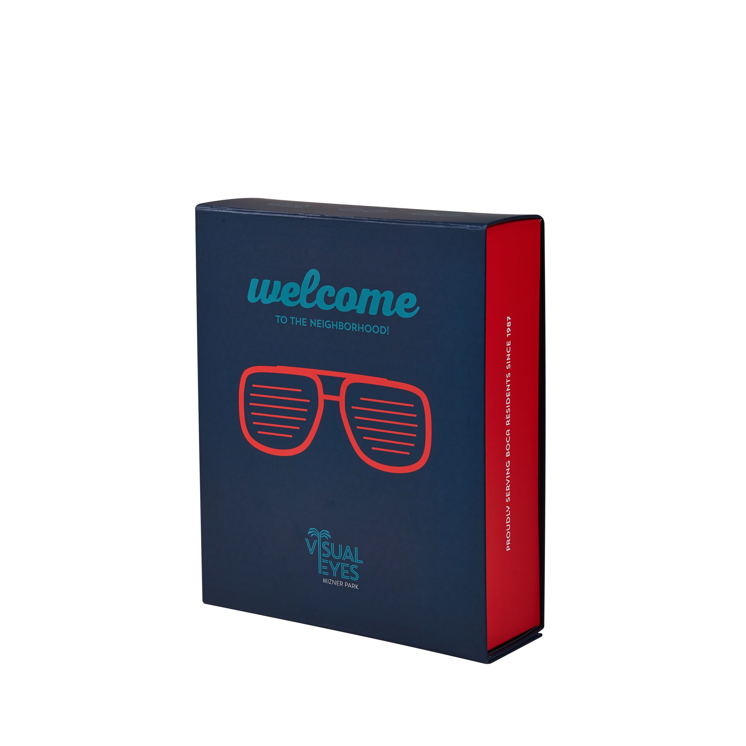 Luxuriöse flach faltbare Papierverpackungsbox für Sonnenbrillen